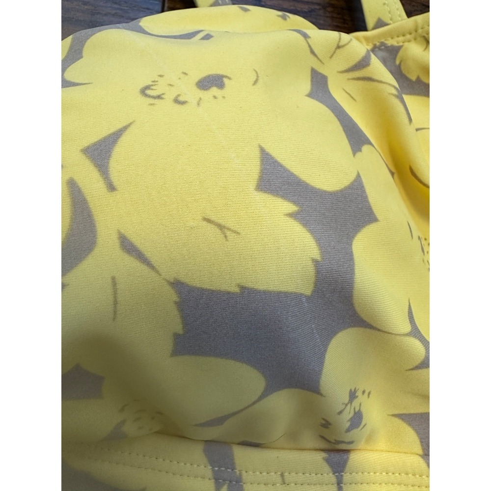 Shore Shapes Swimwear Yellow Floral Ruched Swim Dress Womens Size 14 Resort Vaca - Picture 16 of 16